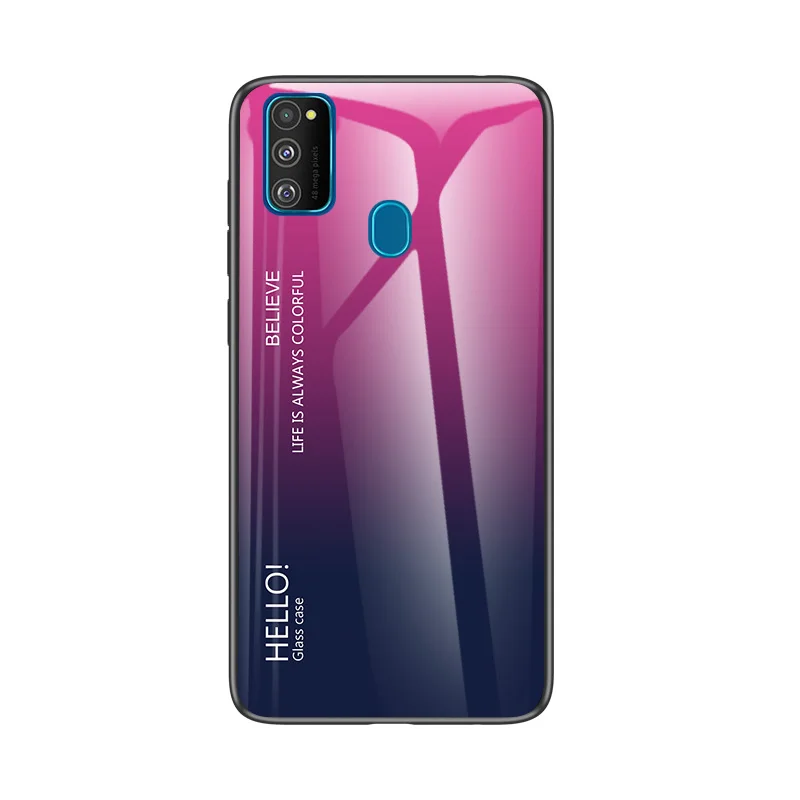 2 Градиент Стекло чехол для samsung Galaxy J4 Core M30S A50S A30S A20S A10S A90 5 г Примечание 10 Pro A80 A70 A60 A50 A40 A30 M20 M10 крышка - Цвет: 2