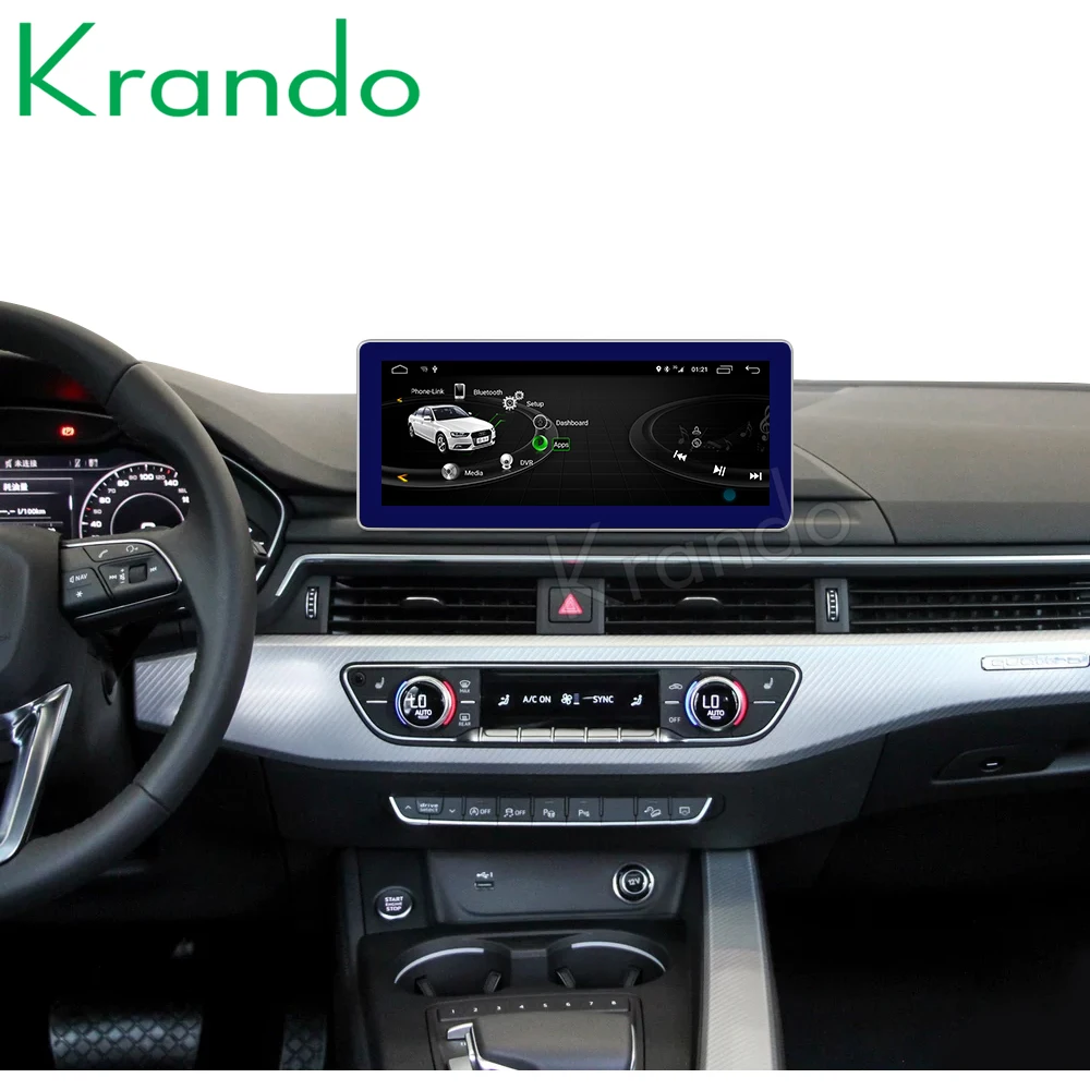 Krando Android 10.0 4G 64G ROM 10.25''IPS Car Radio Navi for Audi A4 A4L B9 A5 2017 2018 2019 2020 Multimedia Wireles Carplay