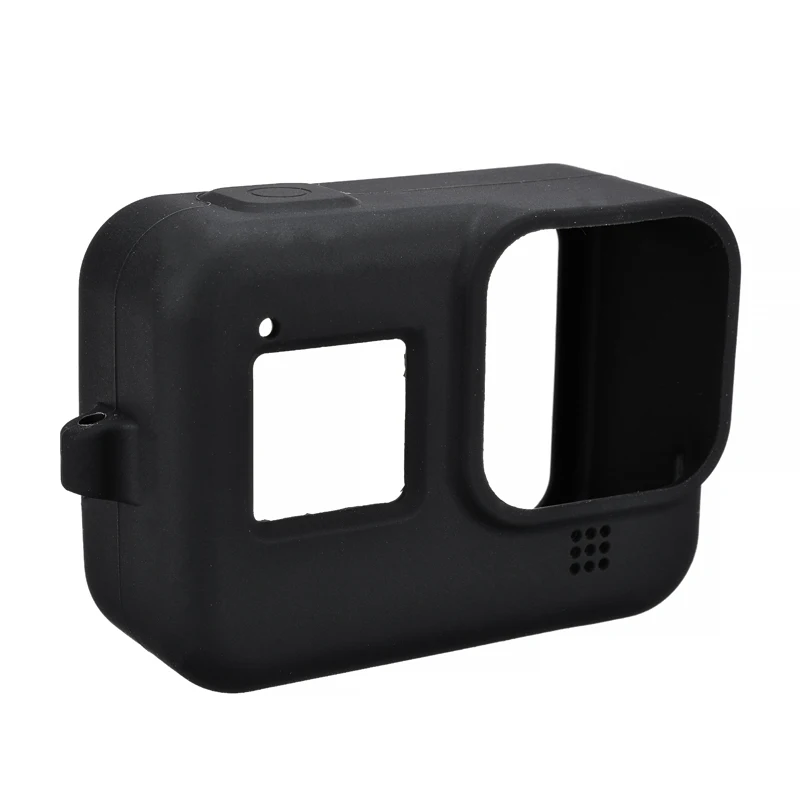 High Quality Camera Protecting Shell Silicone Cover Case Protective Skin With Strap For GoPro HERO 8 Protection Blue/Black Color
