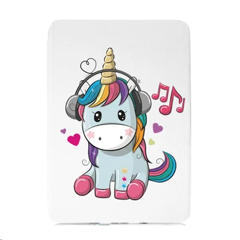

PU leather print cover case for Kindle 4 5 6'' ereader slim magnetic smart case+screen protector