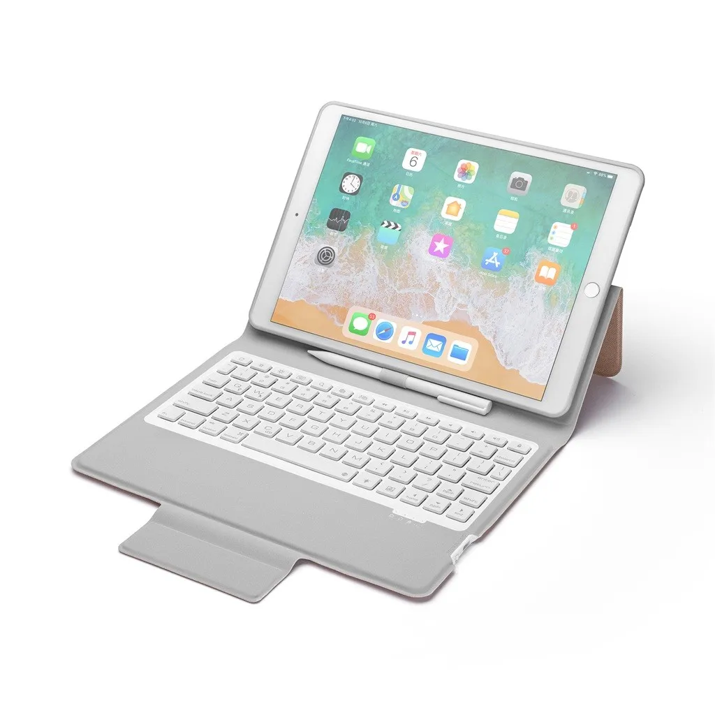 Покупка Bluetooth клавиатура чехол с карандашом держатель для iPad pro/Air 10,5 дюймов оптовик лучший клавиатура