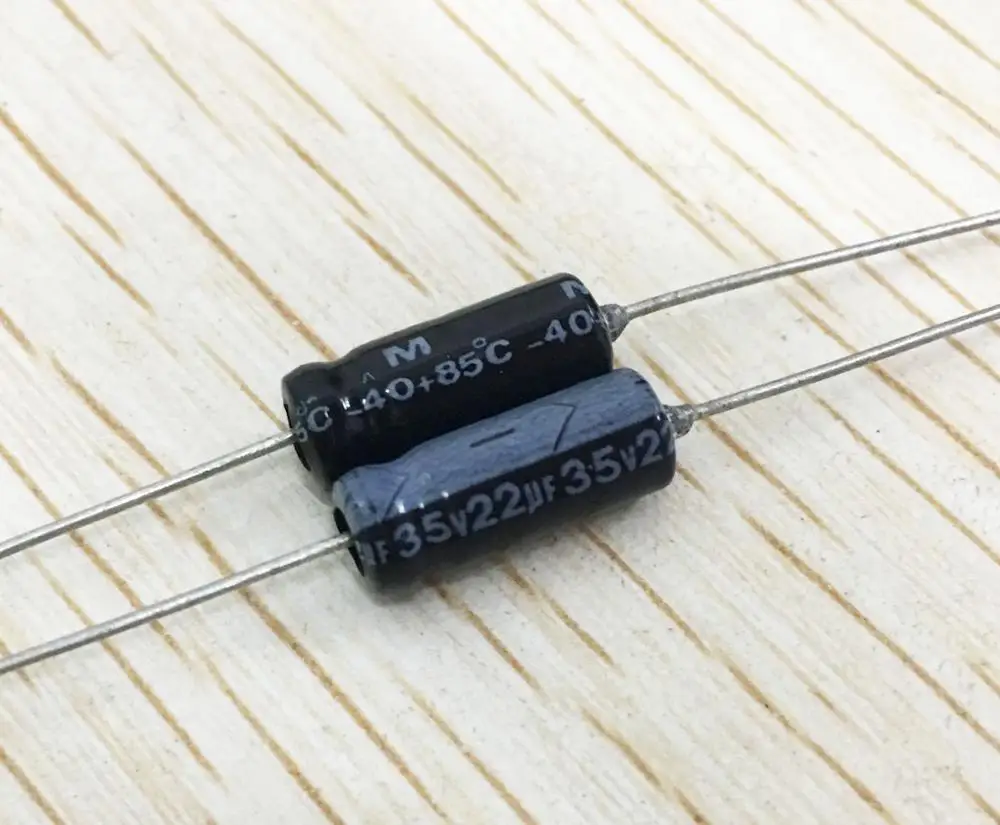 35В 22 мкФ осевой аудиоконденсаторы электролитический конденсатор конденсаторная Емкость 6x12 мм