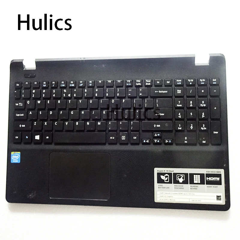Hulics оригинальный Подержанный черный C чехол для ACER Aspire E 15 начать ES1-512 Palmrest верхняя