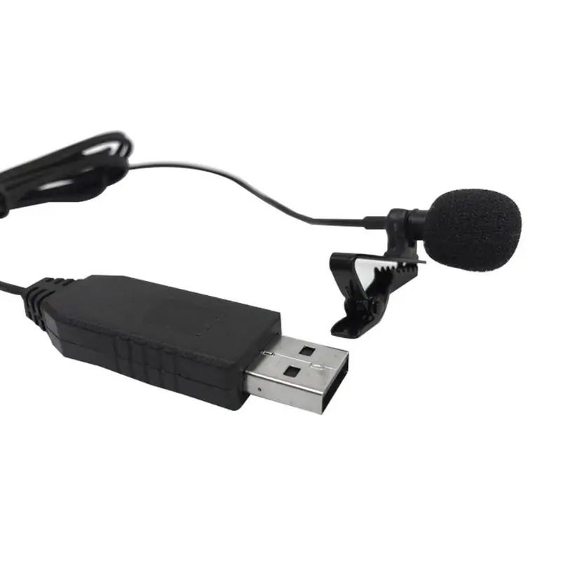 USB петличный микрофон мини стерео клип на лацкане микрофон конденсатор для ПК компьютер