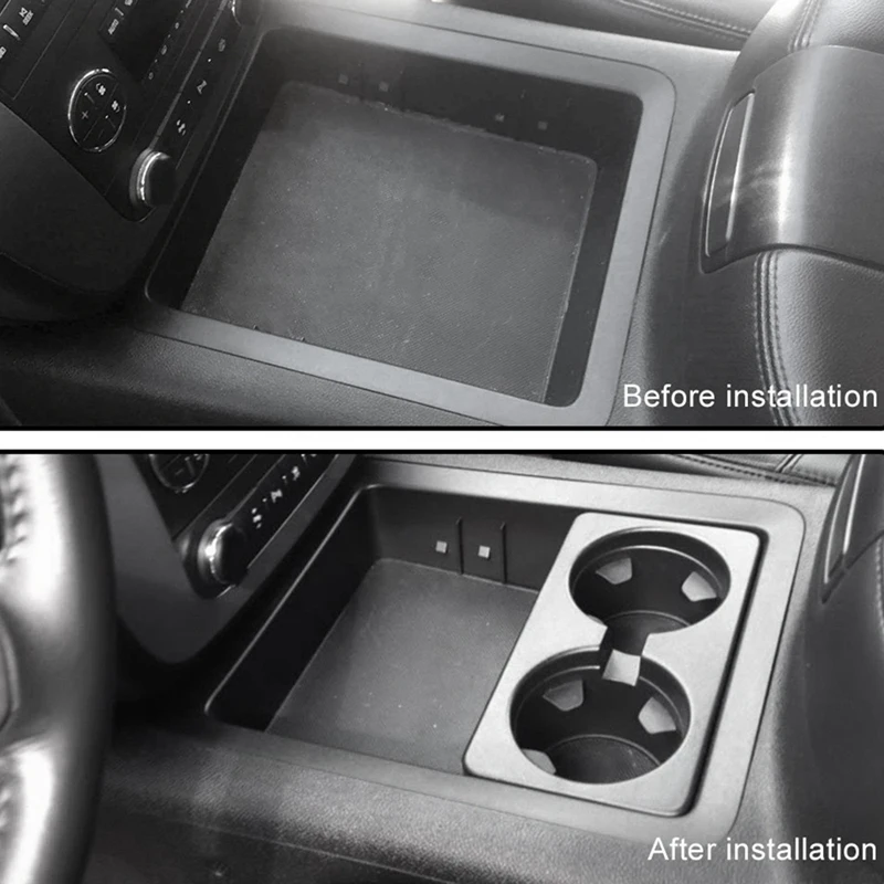 Напольная консоль подстаканник для напитков, совместимый с Chevy/Gmc(2007-2013 Silverado/Sierra, 2007- Suburban/Yukon/Tahoe