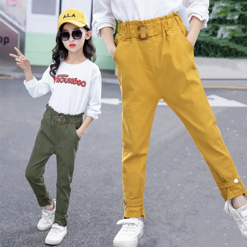 

Pants for Girls 2019 Kids 3 Colors Jeans Spring & Autumn Fashion Hip Hop Pants for Kids Cotton Trousers for Baby Girls Leggings