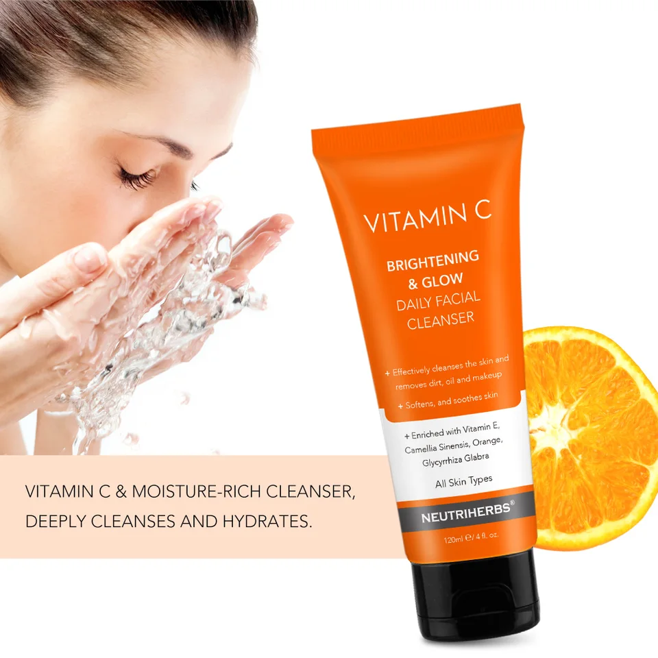 vitamin c brightening and glow daily facial cleanser