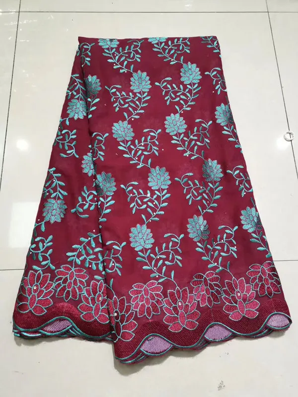 burgundy Новое поступление нигерийские бордовые кружевные ткани высокого качества Африканский французский Тюль кружевная ткань для женского платья с бисером - Цвет: burgundy