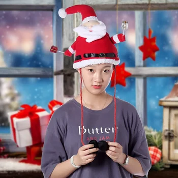 

Christmas Ornaments Santa Claus Christmas Hats Plush Cloth Hats Cute Men And Women Christmas Hats Warm Supplies