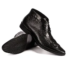 Genuine Cow Leather Men's Ankle Boots Autumn Pointed Toe Men Dress Boot Quality Leather Work Lace Up Booties Plus Size Genuine Cow Leather Men's Ankle Boots Autumn Pointed Toe Men Dress Boot Quality Leather Work Lace Up Booties Plus Size