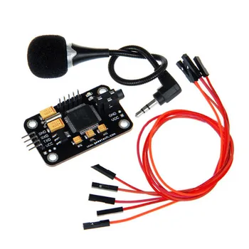 

Board Tools With Microphone Durable Universal Black Control Jumper Wire Speech Voice Recognition Module Practical For Arduino