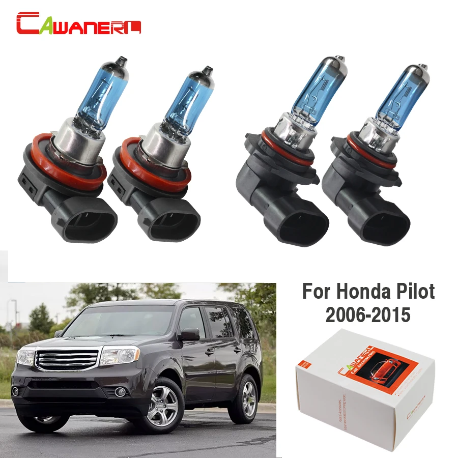 Cawanerl 2 пары 100W 9005 и H11 автомобильный светильник галогенные лампы головного