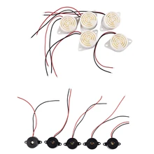 Alarme sonore électronique continue, coque en plastique DC 3 24V, 5 pièces noires et 5 pièces blanches, 10 pièces