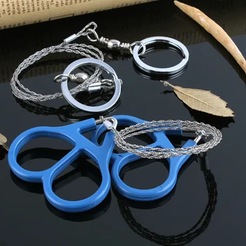 

Portable mini 4 shares serrated sharp stainless steel chain wire chain saw for Camping Hunting Climbing Gear outdoor survival