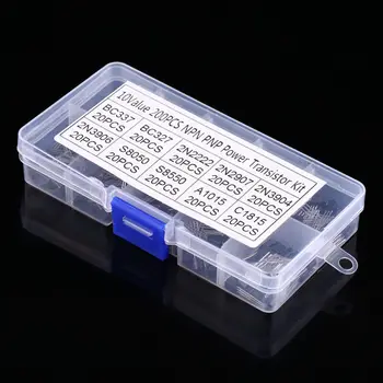 

200pcs 10-Values NPN PNP Power Transistor Assortment Kit BC337 BC547 With Box