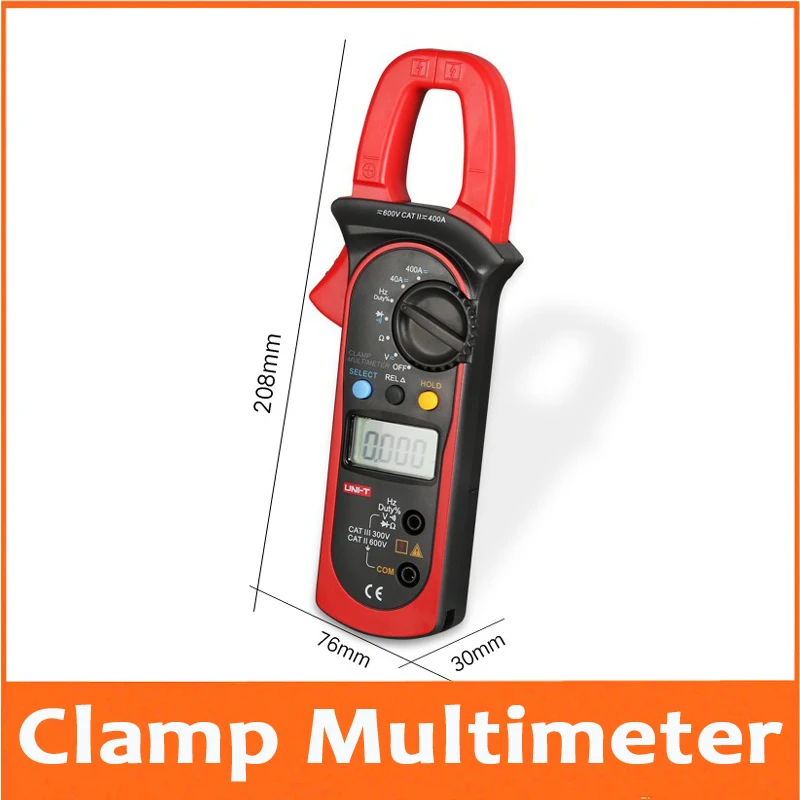 

Digital Handheld Clamp Multimeter Tester Meter DMM CE AC DC Volt Amp