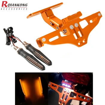 

Motorcycle Fender Adjustable License Plate Holder Bracket LED FOR KTM 1190 RC8R 125Duke 1290 Super Duke R 200/250/390/690 Duke R