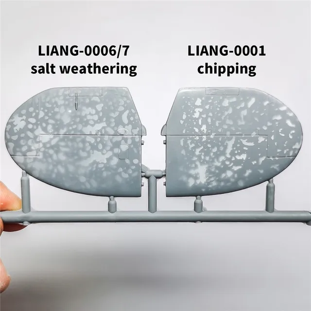 For LIANG-0006/ 0007 Salt Weathering Effect Airbrush Stencil Tools for 1/35 1/48 1/72 Aircraft Model Tool 6