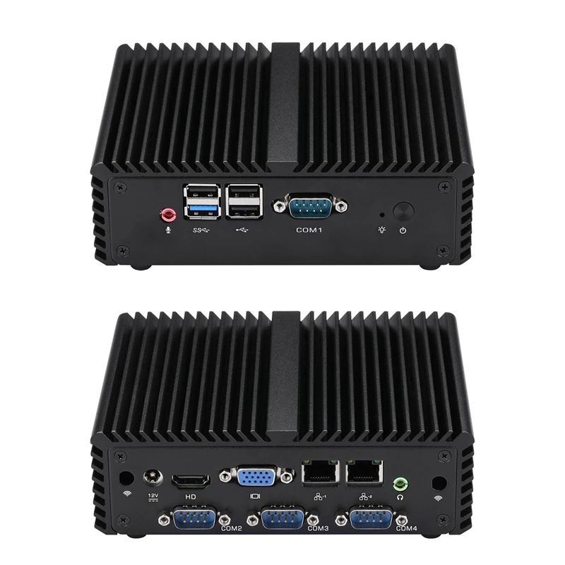 Мини-ПК Windows 10 8G 128G 4K HTPC Настольный компьютер для Intel J1900 четырехъядерный безвентиляторный HDMI VGA Dual Lan