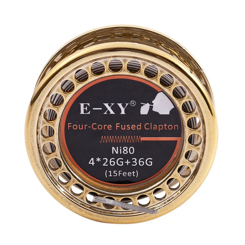 Hot XD-Ni80 4 Core Fused Clapton High Density Coils Premade Coil For Electronic Cigarette Atomizer 5M/Roll Diy Heating Wire