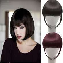 Xuanguang cabelo franja grampo de cabelo em расширения для кабэло sintético resistente ao calor falso franja cabelo 8 ядер