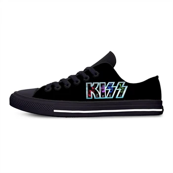 

Rock Band Kiss Heavy Metal Hot Cool Fashion Casual Canvas Shoes Low Top Breathable Lightweight Sneakers 3D Print For Men Women