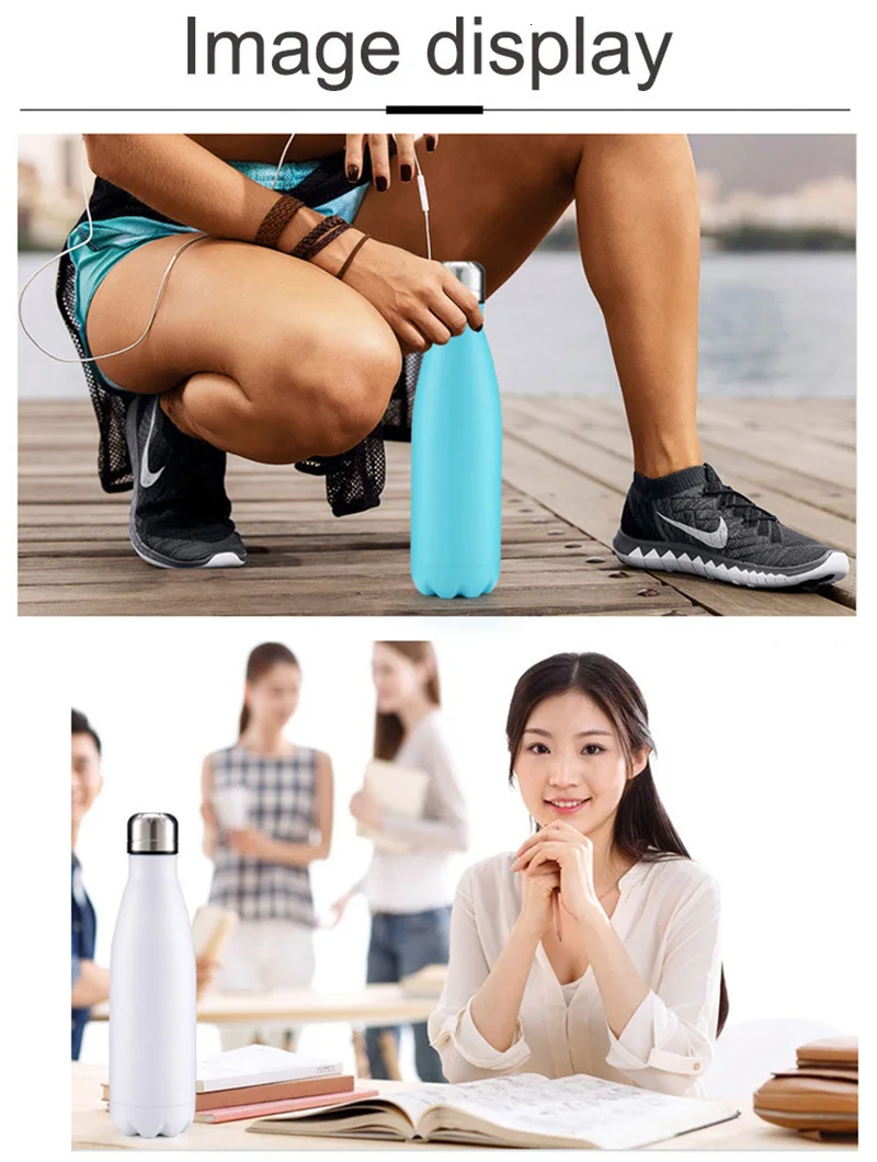 Free Custom Logo Name Double-Wall Insulated Vacuum Flask Stainless Steel Water Bottle BPA Free Thermos for Sport Water Bottles Free Custom Logo Name Double-Wall Insulated Vacuum Flask Stainless Steel Water Bottle BPA Free Thermos for Sport Water Bottles