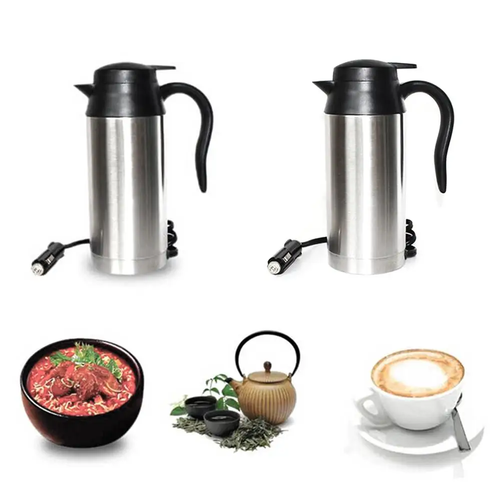 Goedkoop 750ML 120W Truck Auto Elektrische Verwarming Cup 12 V 24 V Reizen Verwarming Cup Koffie Thee Kokend mok Waterkoker Auto Accessoires Auto Waterkoker