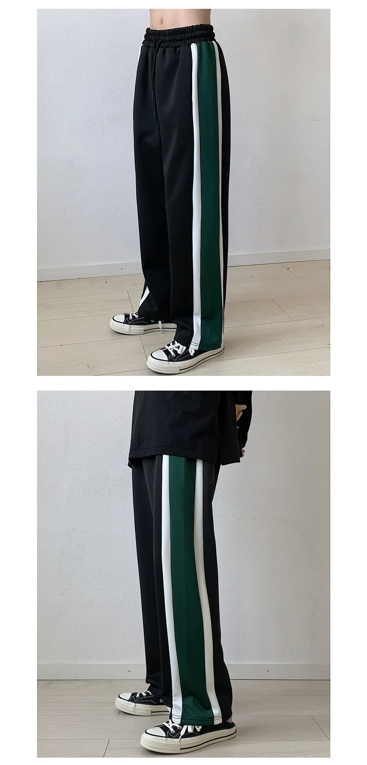 sports track pants 2021 Korean Style Men's Loose Straight Casual Pants Hip Hop Style Joggers Sweatpants Streetwear Pantalon Homme Trousers M-2XL red sweatpants