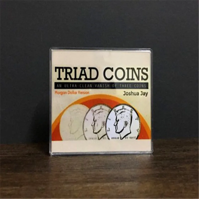 Triad Coins (версия Morgan) от Joshua Jay Magic Tricks Clsoe Up Исчезающие монеты Magia иллюзия трюк