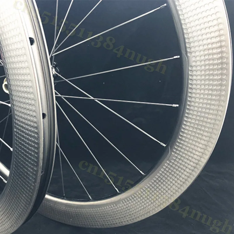 

404 New 58mm Carbon-Wheels Disc-Brake Clincher Tubeless Disk Dimple 45mm 303 Novatec 411 Axle Hubs Wheelset