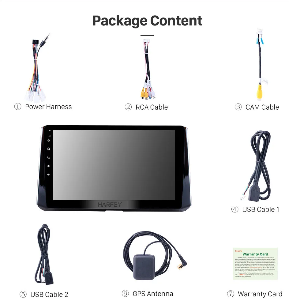 Perfect Harfey Head Unit For 2019 Toyota Corolla 2Din 10.1" GPS Navigation Car Radio Android 8.1/9.0 Multimedia Player Bluetooth Wifi 16