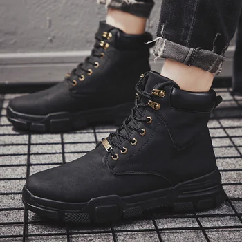 

New Men's English Men's Boots male comfortable shoe 2019