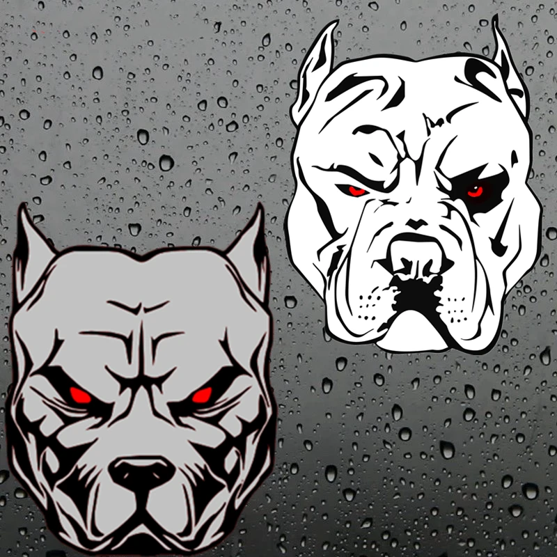Exterior Accessories Decal Cool Angry Pitbull Decals Waterproof For Car Laptop Guitar Scooter Notebook Stickers