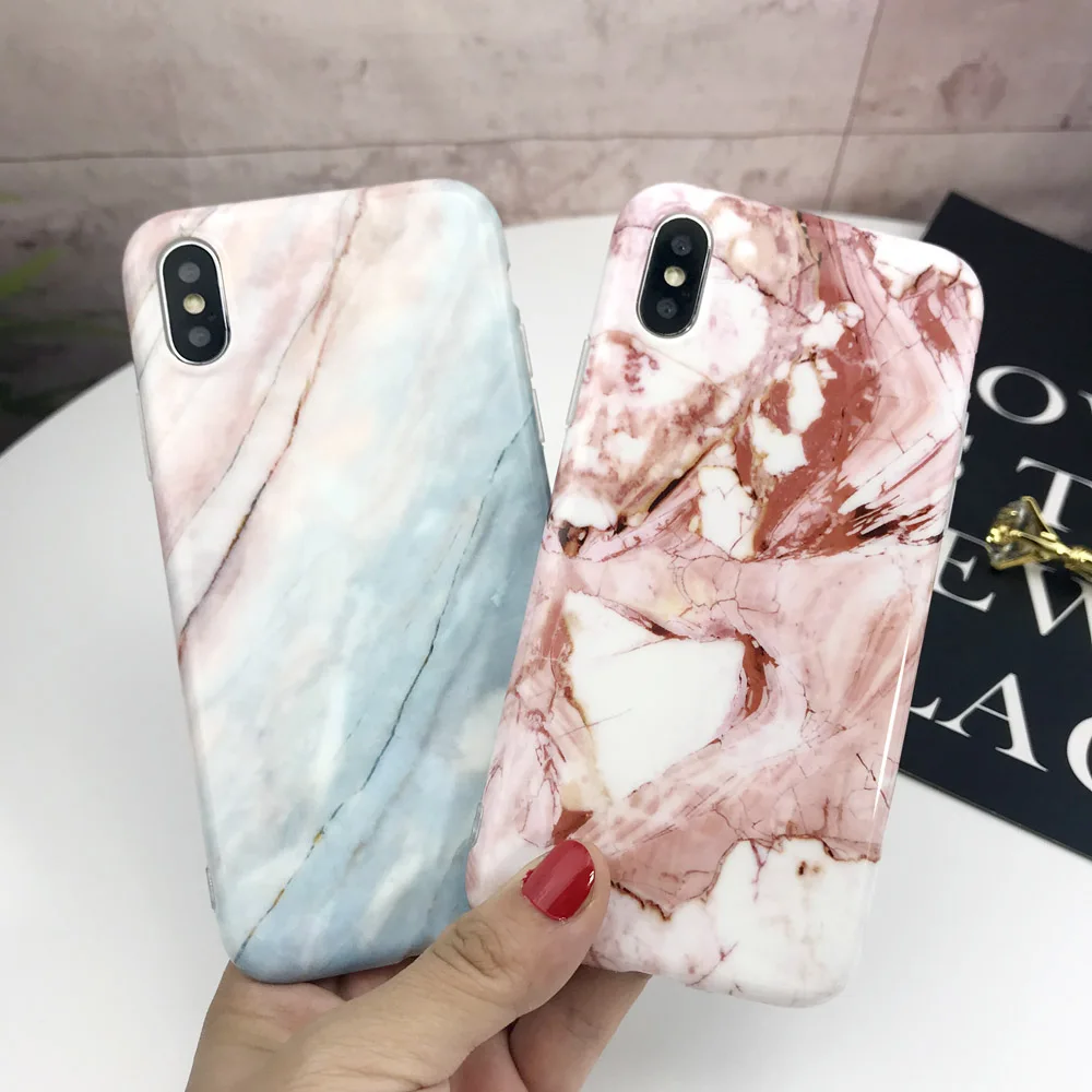 Роскошный Мраморный чехол для телефона iPhone 7 8 X XS 11 Pro MAX XR 6 6S Plus мягкий силиконовый