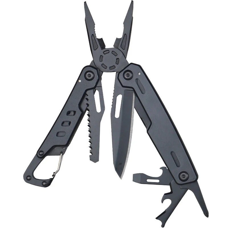

EDC Multi-function Knife Pliers Stainless Steel Black Multi Tools Outdoor Folding Portable Multi-purpose Needle-nose Pliers