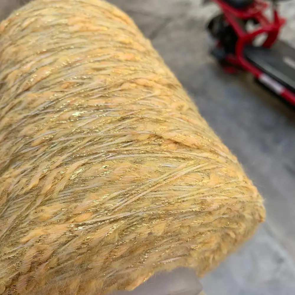 Новинка 520 г мягкая плюшевая мериносовая шерсть металлическая пряжа для вязания