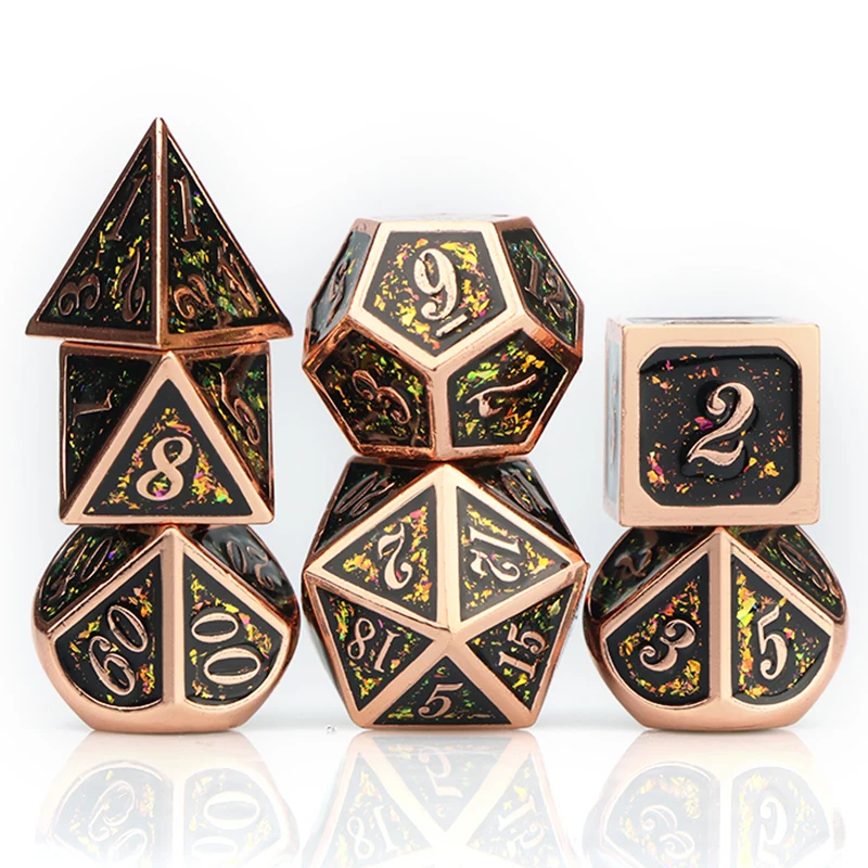 Игральные кости Dnd комплект металлические игральные кубики радужные d &