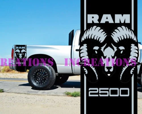 Для универсальных 1 Набор/2 шт Hemi Dodge Ram 2500 полосы для кровати наклейки грузовика
