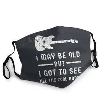 

Be Old Acoustic Electric Guitars Music Reusable Face Mask Print Dust Mask Protection Mask Respirator Mouth Muffle