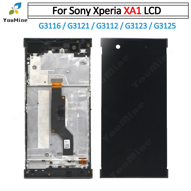ЖК-дисплей для Sony Xperia XA1 G3116 G3123 с сенсорным экраном и дигитайзером в сборе рамкой