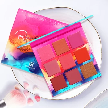 

9 Colors Professional Makeup Blusher Long Lasting Minerals Powder Retro Face Base Blush Bronzers Contouring Make Up Palette