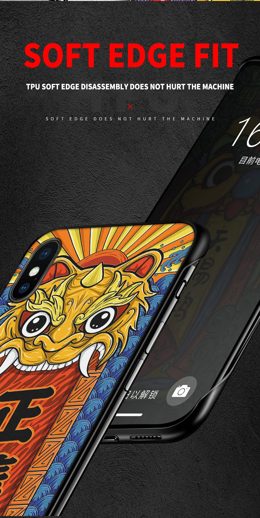 Чехол из закаленного стекла для iPhone 11, чехол, китайский талисман, Жесткий ПК, безрамный 3D рельефный чехол для iPhone X XR XS 11 Pro Max
