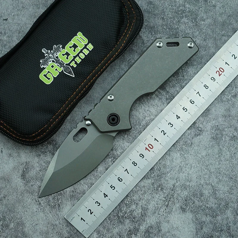 Складной нож Green thorn 75AR D2 стальной Мультитул из титанового сплава рукоятка для