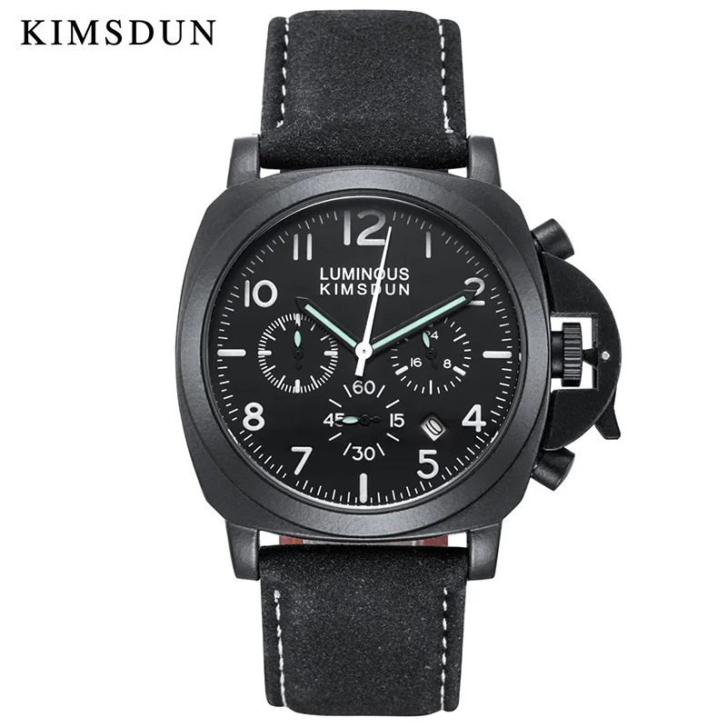 

KIMSDUN Mens Watches Top Brand Luxury Sprots Quartz Watches Men Fashion Military Waterproof Wristwatch Luminous Hands Stop Watch