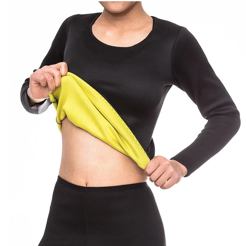 Sexywg Mens Underwear Waist Shapwer Neoprene Super Stretch Control Long Sleeve Bodyshape Sweatshirt Male Belt Long johns Tops (1)