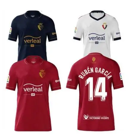 2020, 2021 CA Osasuna 10 R Torres 14 Ruben Garcia 9 Chimy Ávila Brandon Adrian de casa rojo lejos camiseta de fútbol
