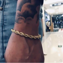 Золотые мужские браслеты из нержавеющей стали, цепочка на руку, очаровательный браслет, подарок, мужские аксессуары, лучшие друзья, модные ювелирные изделия