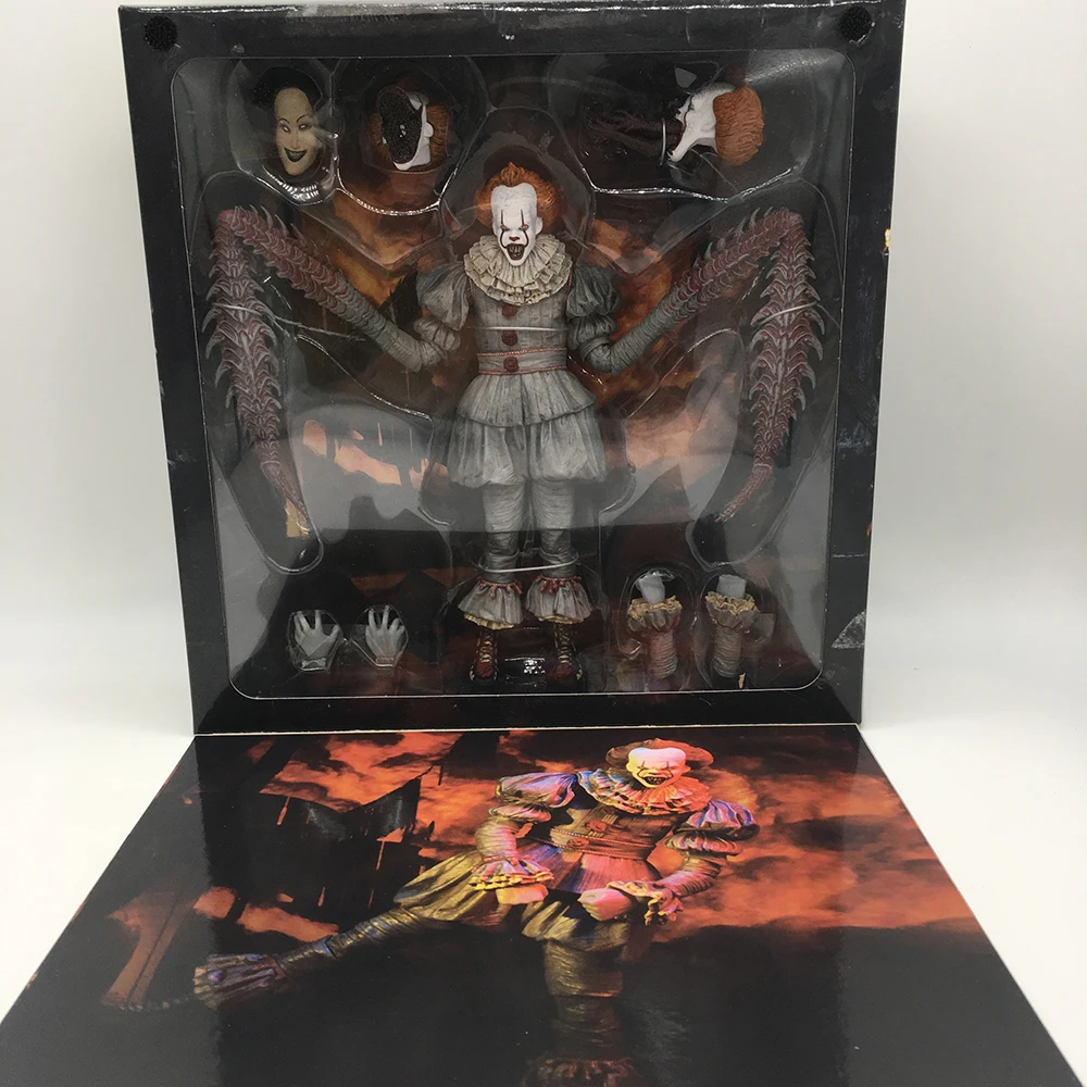Экшн-фигурка клоуна из ПВХ со светодиодный светильник кой NECA Stephen King's Pennywise Joker