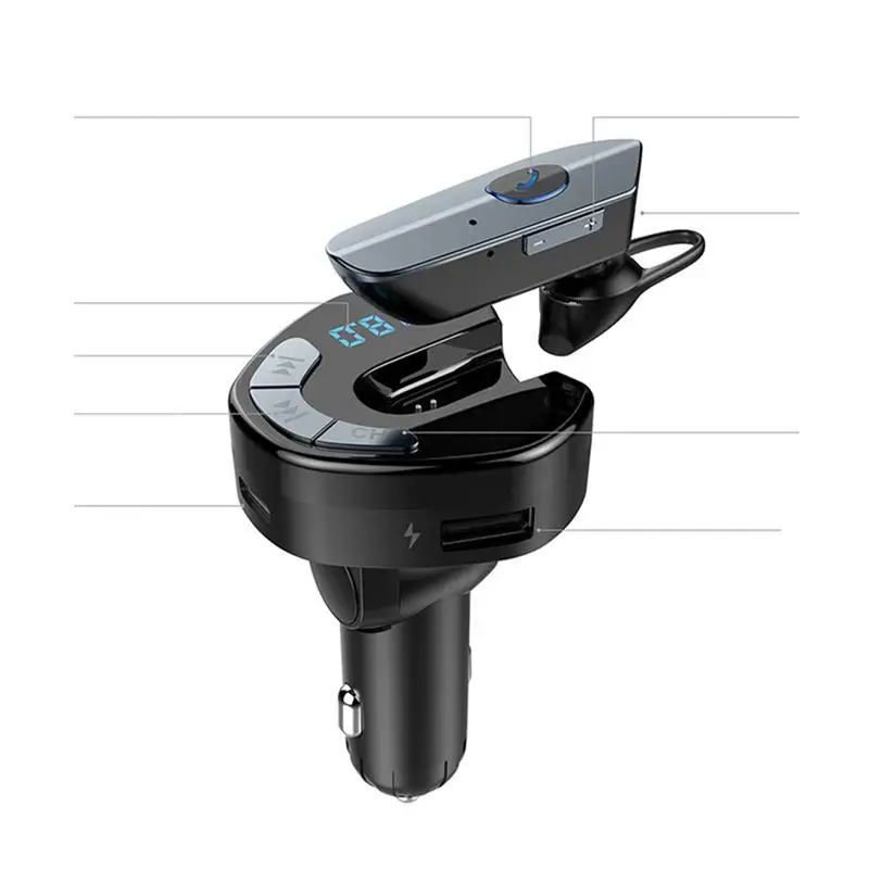 5,0, беспроводная гарнитура, Автомобильная гарнитура, наушники с USB, MP3, для воспроизведения музыки, автомобильный комплект с зарядной док-станцией, автомобильный mp3-плеер